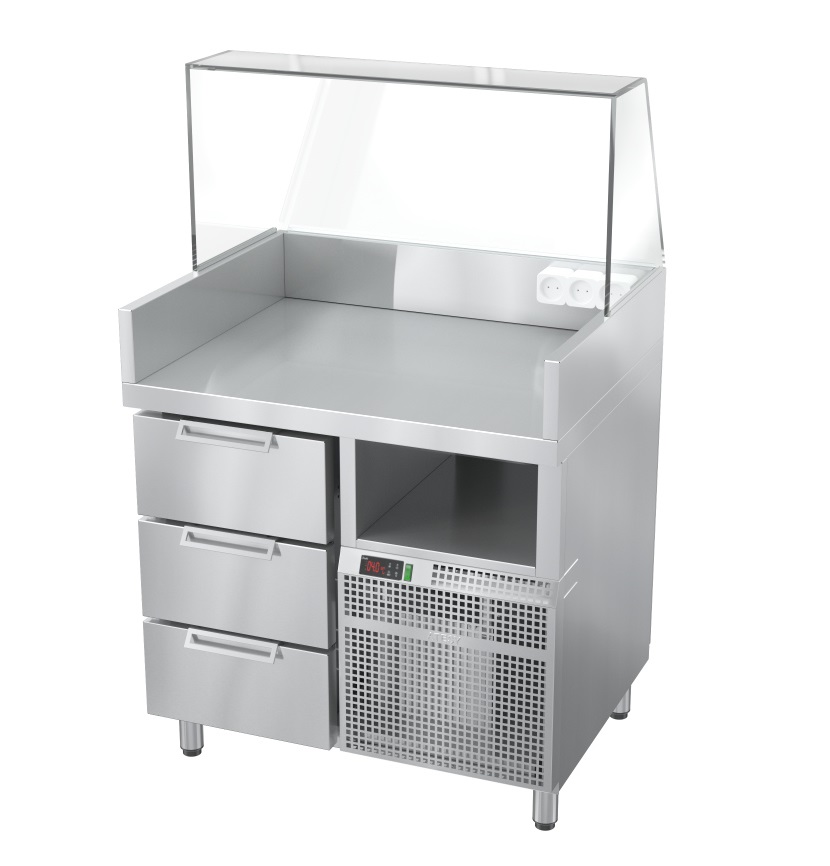 Станция для бургеров и хот-догов БАВАРИЯ БХС-900.700-02-3 (без лайт-бокса)