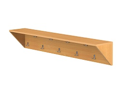 Вешалка настенная односторонняя на 10 мест ВШЛ1.10-Б (Бук Бавария)