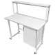Стол лабораторный с надстройкой СЛн 16.011 (белый)
