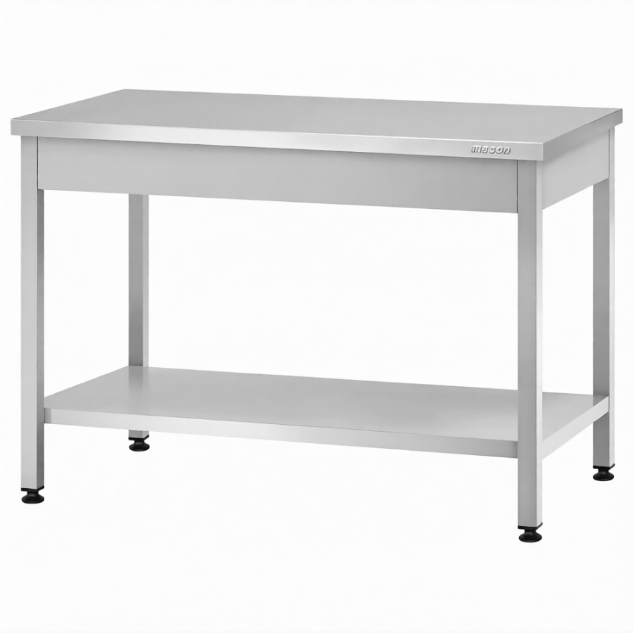 Стол производственный СПРп - 860х1200х800 «Profi Ral» (полка сплошная)