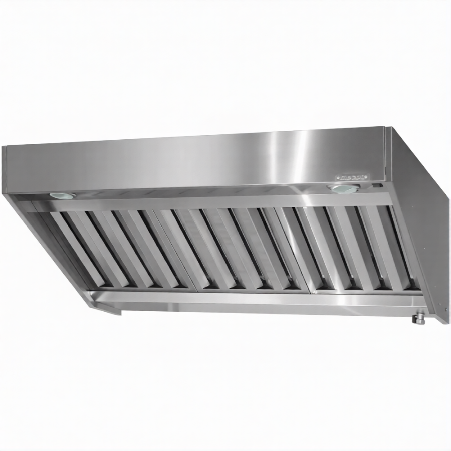 Зонт приточно-вытяжной полуоткрытый ЗППн 400х600х1000 «Norma Inox» пристенный (к-т светильников)