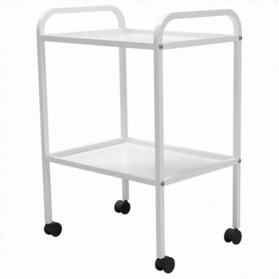 Стол медицинский инструментальный СМИ-02 (полки стекло, колёса пластик)