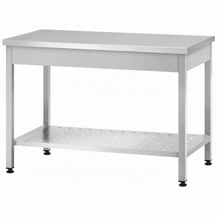 Стол производственный СПРп - 860х1000х800 «Profi Inox» (полка перфорация)