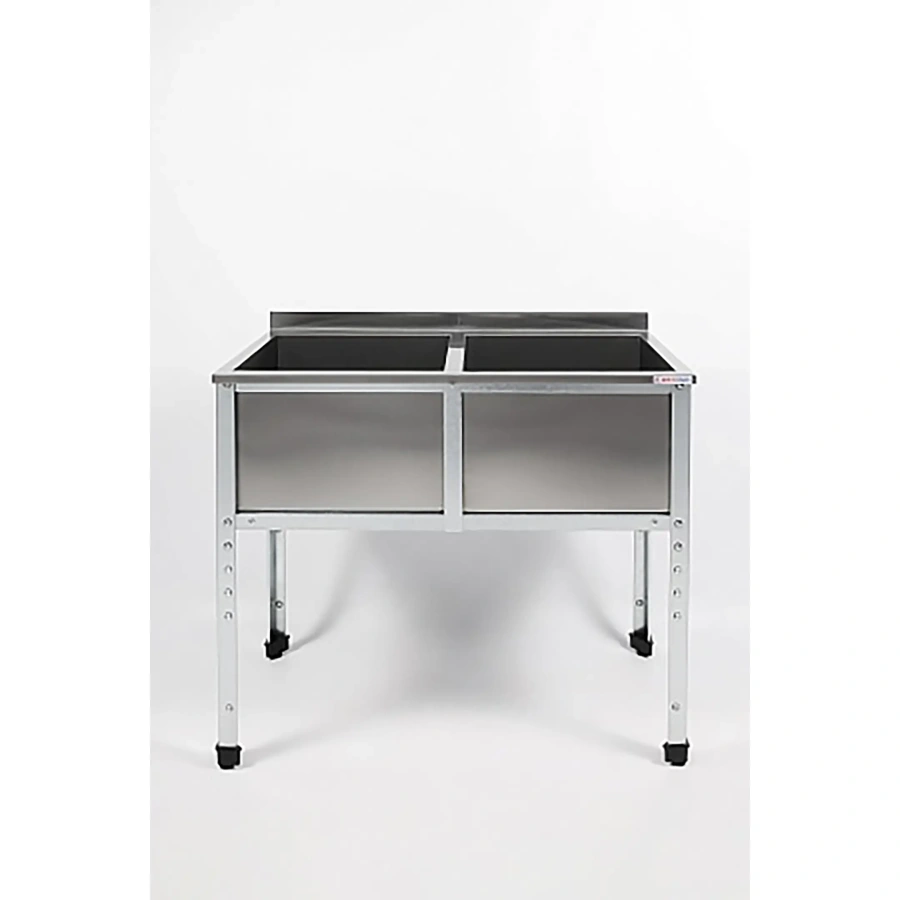 Ванна моечная двухсекционная с бортом ВМС-2/5-Б-ЭЦ