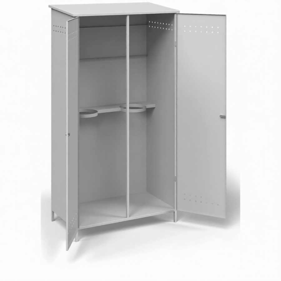 Шкаф металлический для 2-х газовых баллонов ШГБК-V1 усиленный с уголком