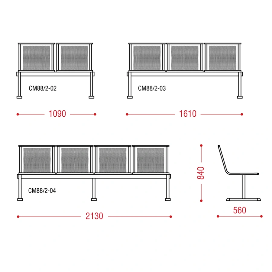 Многоместная секция Стайл (модель СМ 88/2)
