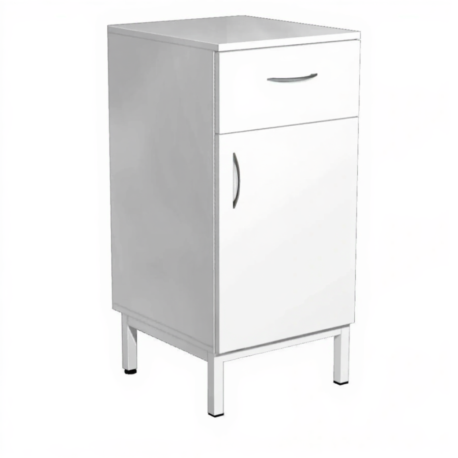 Тумба стационарная узкая металлическая ТмС-4 (белый)