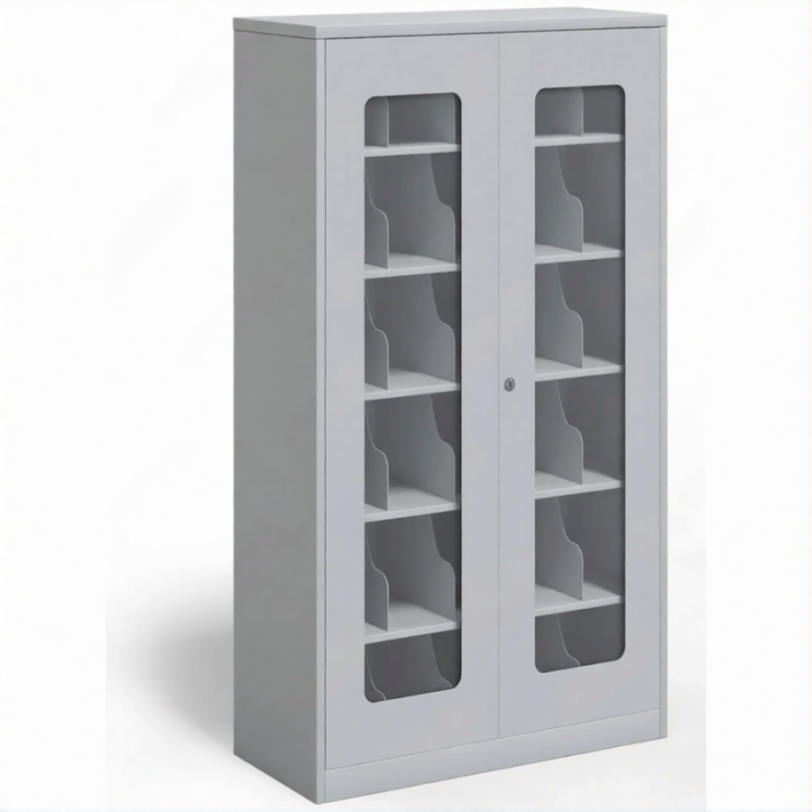 Шкаф для 30 противогазов ХПГ-30, с дверьми из акрилового стекла (1500x870x380)