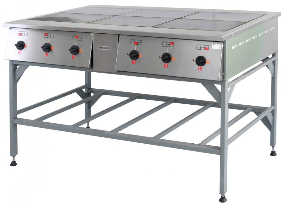 ПЛИТА ПЭ-0.72Н ТЭН-сталь. 6-ти конфорочная без жарочного шкафа